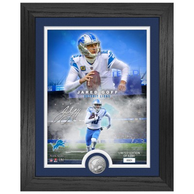 Detroit Lions Jared Goff Highland Mint 13 x 16 Silver Coin Photo Mint