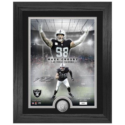 Las Vegas Raiders Maxx Crosby Highland Mint 13 x 16 Silver Coin Photo Mint