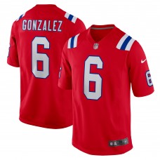 Игровая джерси Christian Gonzalez New England Patriots Nike Alternate Team Game - Red