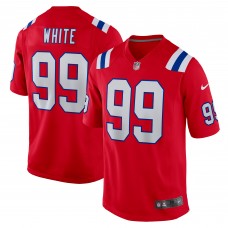 Игровая джерси Keion White New England Patriots Nike Alternate Team Game - Red