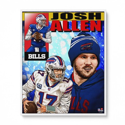 Josh Allen Buffalo Bills Unsigned Fanatics Authentic 16 x 20 Photo Print - Art by Brian Kong