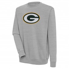 Кофта Green Bay Packers Antigua Heather Gray Victory Crewneck