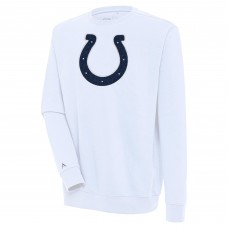 Indianapolis Colts Antigua White Victory Crewneck Pullover Sweatshirt