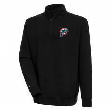 Кофта на короткой молнии Miami Dolphins Adult Throwback Logo Victory - Black