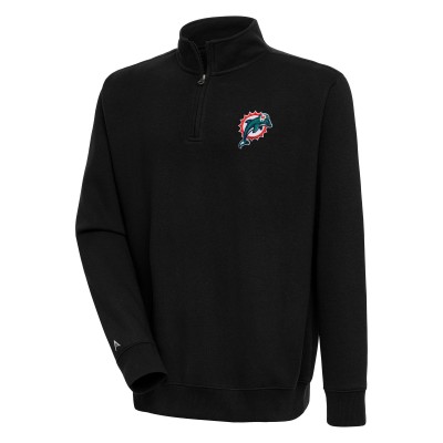 Кофта на короткой молнии Miami Dolphins Adult Throwback Logo Victory - Black