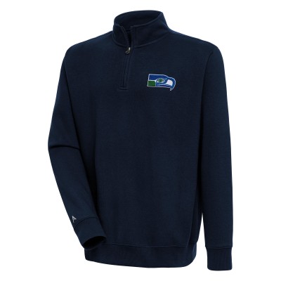 Кофта на короткой молнии Seattle Seahawks Adult Throwback Logo Victory - Navy