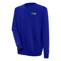 Seattle Seahawks Antigua Royal Throwback Logo Victory Pullover Sweatshirt