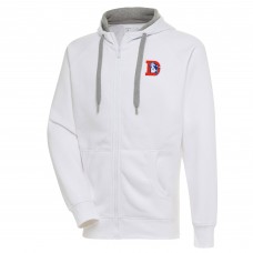 Толстовка на молнии Denver Broncos Adult Throwback Logo Victory - White