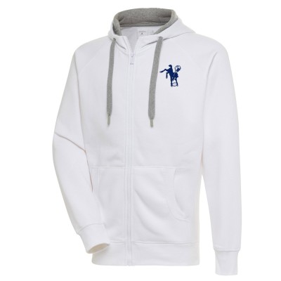 Толстовка на молнии Indianapolis Colts Adult Throwback Logo Victory - White