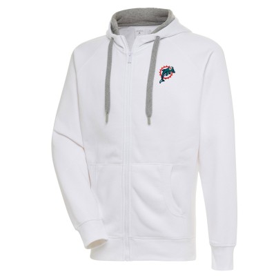 Толстовка на молнии Miami Dolphins Adult Throwback Logo Victory - White