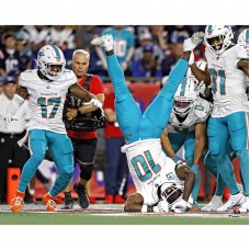 Tyreek Hill Miami Dolphins Unsigned Fanatics Authentic Handstand Touchdown Dance Photograph