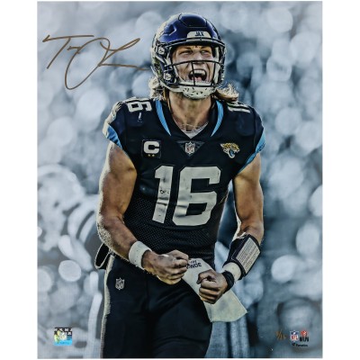 Trevor Lawrence Jacksonville Jaguars Autographed Fanatics Authentic 16 x 20 Scream Photograph - Signed in Gold Ink - Limited Edition of 16