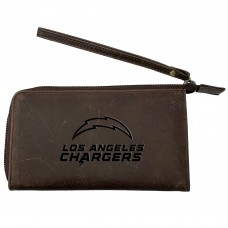Los Angeles Chargers Brown Cell Phone Wristlet Wallet