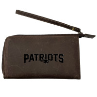 New England Patriots Brown Cell Phone Wristlet Wallet