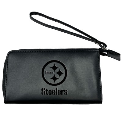Pittsburgh Steelers Black Cell Phone Wristlet Wallet