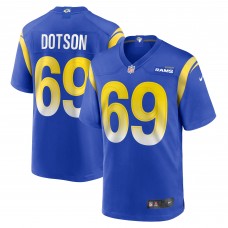 Игровая джерси Kevin Dotson Los Angeles Rams Nike  Game -  Royal