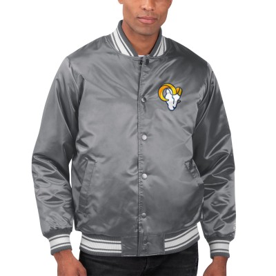 Куртка на кнопках Los Angeles Rams Starter Locker Room Satin Varsity - Gray