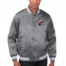 Куртка на кнопках Arizona Cardinals Starter Locker Room Satin Varsity - Gray