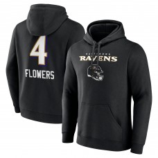 Толстовка Zay Flowers Baltimore Ravens Team Wordmark Player Name & Number - Black