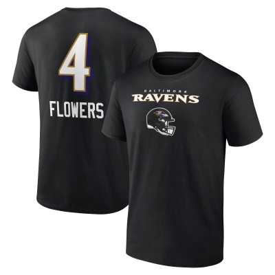 Футболка Zay Flowers Baltimore Ravens Team Wordmark Player Name & Number - Black