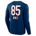 Футболка с длинным рукавом Chicago Bears Cole Kmet Navy Team Wordmark Player Name & Number