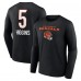Cincinnati Bengals Tee Higgins Black Team Wordmark Player Name & Number Long Sleeve T-Shirt