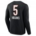 Cincinnati Bengals Tee Higgins Black Team Wordmark Player Name & Number Long Sleeve T-Shirt