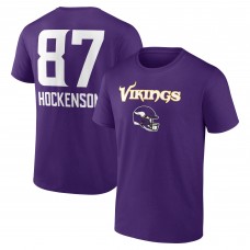 Футболка T.J. Hockenson Minnesota Vikings Team Wordmark Player Name & Number - Purple