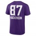 Футболка T.J. Hockenson Minnesota Vikings Team Wordmark Player Name & Number - Purple
