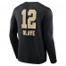Футболка с длинным рукавом Chris Olave New Orleans Saints Team Wordmark Player Name & Number - Black