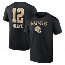 Футболка Chris Olave New Orleans Saints Team Wordmark Player Name & Number - Black