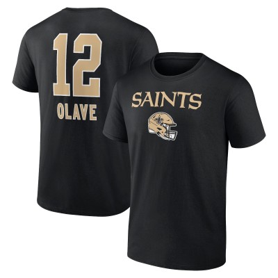Футболка Chris Olave New Orleans Saints Team Wordmark Player Name & Number - Black