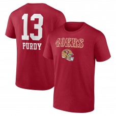 Футболка Brock Purdy San Francisco 49ers Team Wordmark Player Name & Number - Scarlet