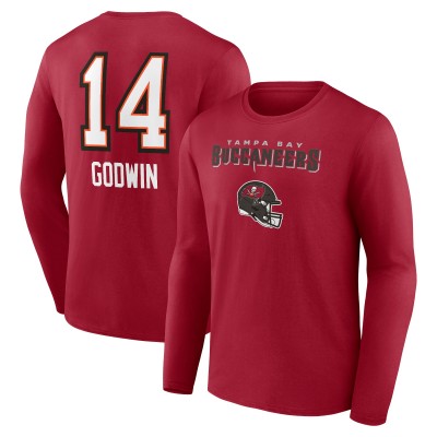 Футболка с длинным рукавом Chris Godwin Tampa Bay Buccaneers Team Wordmark Player Name & Number - Red