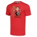 Футболка Brock Purdy San Francisco 49ers Homage Caricature Player Tri-Blend - Heathered Scarlet