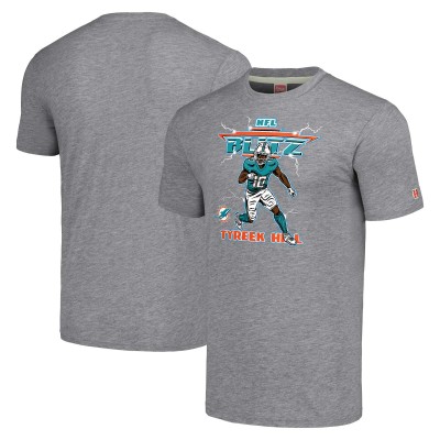 Футболка Tyreek Hill Miami Dolphins Homage NFL Blitz Player Tri-Blend - Heathered Gray
