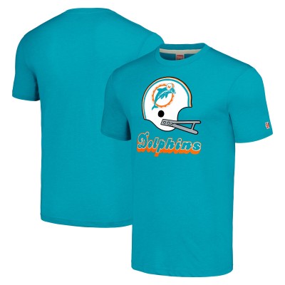 Футболка Miami Dolphins Homage Unisex Big Helmet Tri-Blend - Aqua
