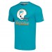 Футболка Miami Dolphins Homage Unisex Big Helmet Tri-Blend - Aqua