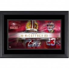 Christian McCaffrey San Francisco 49ers Facsimile Signature Fanatics Authentic Framed 10 x 18 Player Nameplate Collage