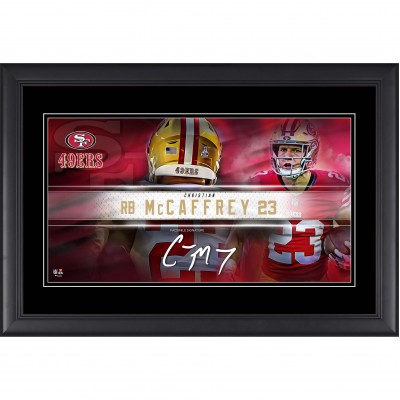 Christian McCaffrey San Francisco 49ers Facsimile Signature Fanatics Authentic Framed 10 x 18 Player Nameplate Collage