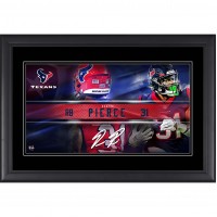 Dameon Pierce Houston Texans Facsimile Signature Fanatics Authentic Framed 10 x 18 Player Nameplate Collage