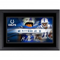 Michael Pittman Jr. Indianapolis Colts Facsimile Signature Fanatics Authentic Framed 10 x 18 Player Nameplate Collage