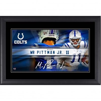 Michael Pittman Jr. Indianapolis Colts Facsimile Signature Fanatics Authentic Framed 10 x 18 Player Nameplate Collage