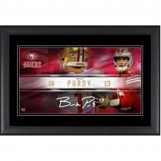Brock Purdy San Francisco 49ers Facsimile Signature Fanatics Authentic Framed 10 x 18 Player Nameplate Collage