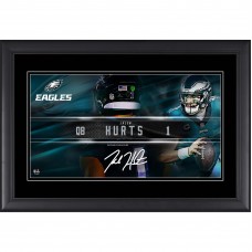 Jalen Hurts Philadelphia Eagles Facsimile Signature Fanatics Authentic Framed 10 x 18 Player Nameplate Collage