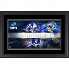 Aidan Hutchinson Detroit Lions Facsimile Signature Fanatics Authentic Framed 10 x 18 Player Nameplate Collage