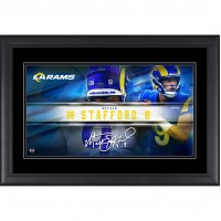 Matthew Stafford Los Angeles Rams Facsimile Signature Fanatics Authentic Framed 10 x 18 Player Nameplate Collage