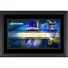 Matthew Stafford Los Angeles Rams Facsimile Signature Fanatics Authentic Framed 10 x 18 Player Nameplate Collage