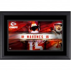 Patrick Mahomes Kansas City Chiefs Facsimile Signature Authentic Framed 10 x 18 Player Nameplate Collage