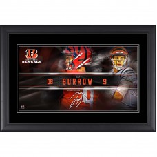 Joe Burrow Cincinnati Bengals Facsimile Signature Fanatics Authentic Framed 10 x 18 Player Nameplate Collage